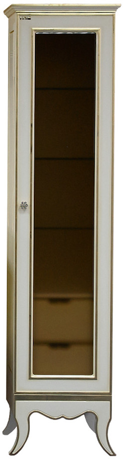 Шкаф-пенал Misty Анжелика-40 40,4х183 см, правый, бежевый, сусальное золото - фото 1 - id-p112298568