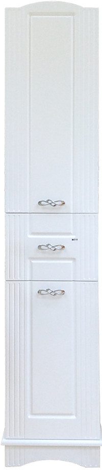 Шкаф-пенал Misty Эльбрус-40 43х200 см, с бельевой корзиной, левый, белый - фото 1 - id-p112298592