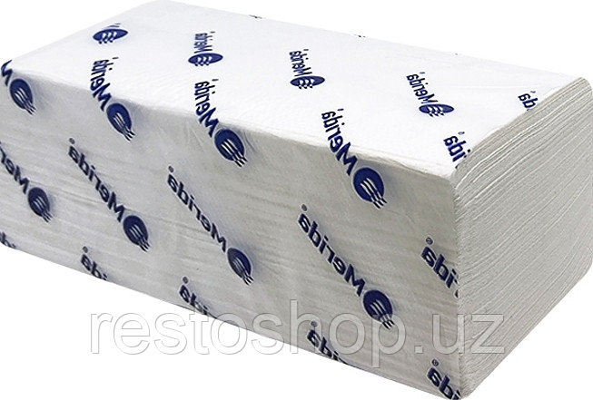 Полотенца бумажные Merida V-ТОП+ 4000 2-слойные, белые (20х200 листов) - фото 1 - id-p112315574
