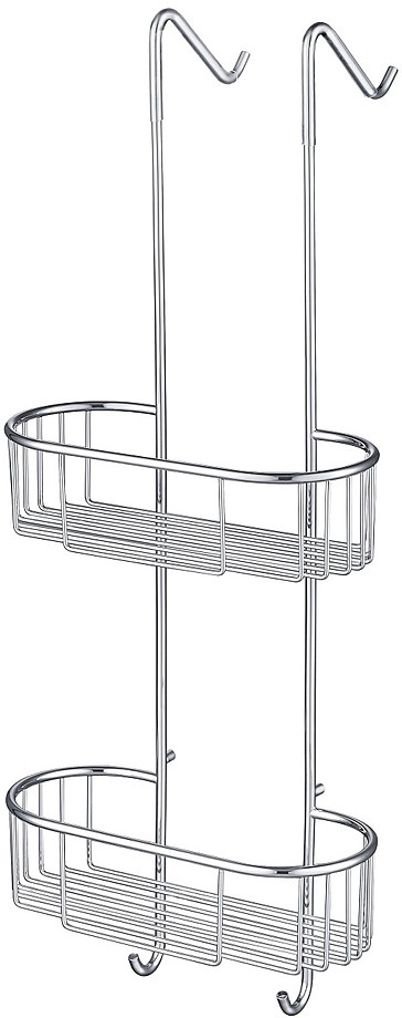 Полка двойная с 2 крючками TIMO Nelson 150084/00 хром - фото 1 - id-p112283688