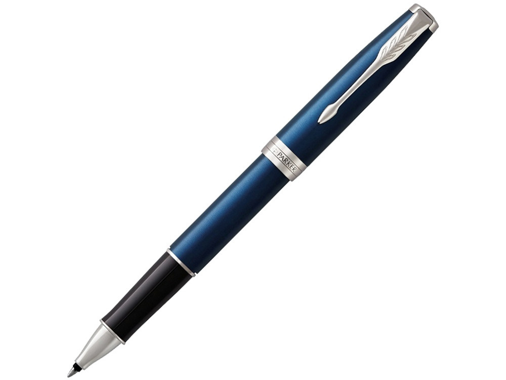 Ручка-роллер Parker Sonnet Blue Subtle CT, стержень: F, цвет чернил: black, в подарочной упаковке - фото 1 - id-p112363000