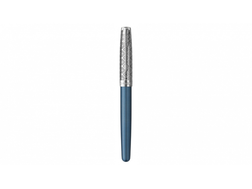 Ручка-роллер Parker Sonnet Premium Refresh BLUE CT, стержень: F, цвет чернил: black, в подарочной упаковке - фото 4 - id-p112363003
