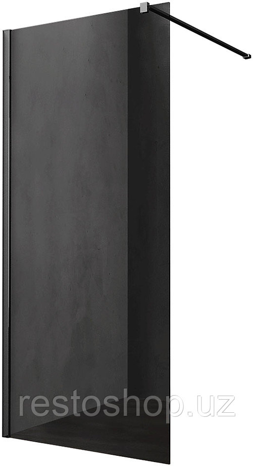 Перегородка душевая Vincea Walk-In VSW-1H120CGB 120х200 см тонированное стекло, профиль черный матовый - фото 1 - id-p112324575