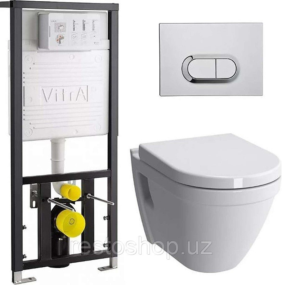 Унитаз подвесной с инсталляцией и сиденьем Vitra S50 9003B003-7201 - фото 1 - id-p112308629