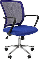 Кресло офисное Chairman 698 CHROME new, синее