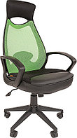 Кресло офисное Chairman 840 BLACK, черно-зеленое