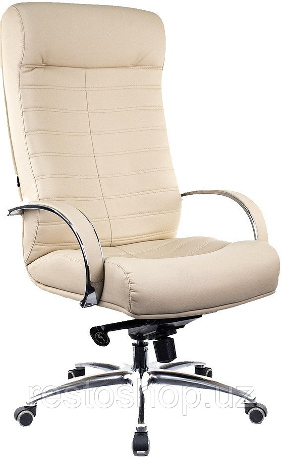 Кресло для руководителя Everprof Orion AL M кожа, бежевое - фото 1 - id-p112351603