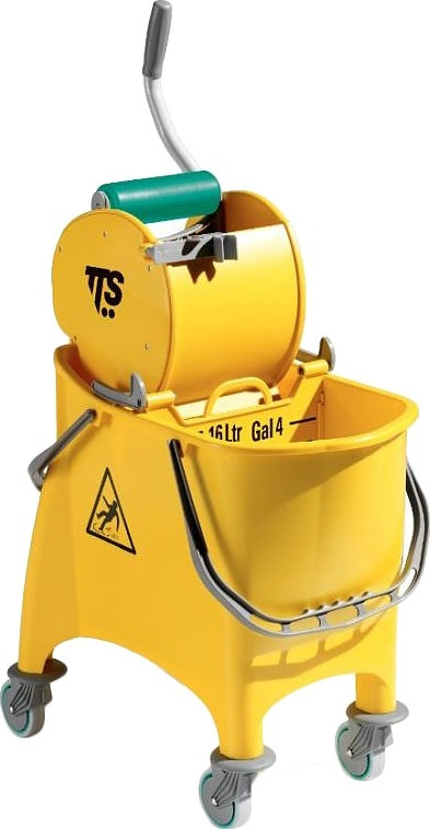 Тележка уборочная TTS Witty с отжимом Dry желтая - фото 1 - id-p112352594