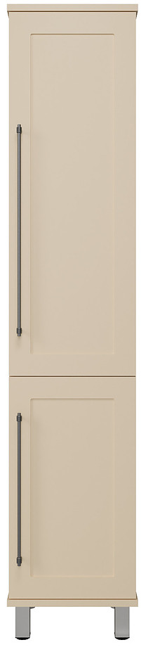 Шкаф-пенал Misty Марта-35 36х165 см, с бельевой корзиной, правый, бежевый - фото 1 - id-p112301675