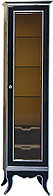 Шкаф-пенал Misty Анжелика-40 40,4х183 см, правый, черный с серебром