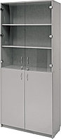 Шкаф модульный Имидж Мастер № 2 двойной со стеклом белый