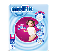 Подгузники-трусики MOLFIX №6 E.LARGE. 15+ кг (38шт/уп)