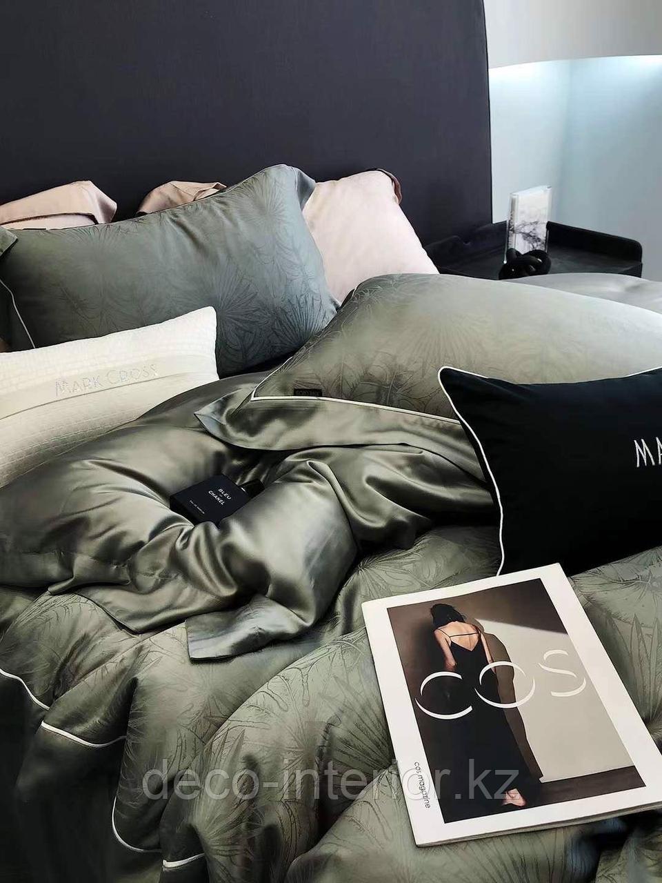 Комплект постельного белья двуспальный из тенселя с растительным принтом - фото 3 - id-p111017878