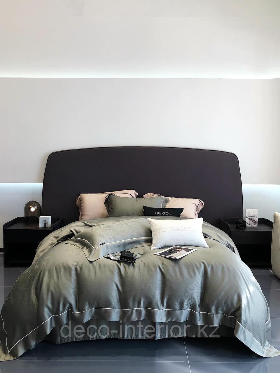 Комплект постельного белья двуспальный из тенселя с растительным принтом - фото 4 - id-p111017878
