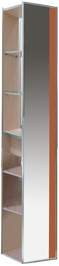 Шкаф-пенал зеркальный Misty Джулия 30 30х165 см, оранжевый - фото 1 - id-p112304772