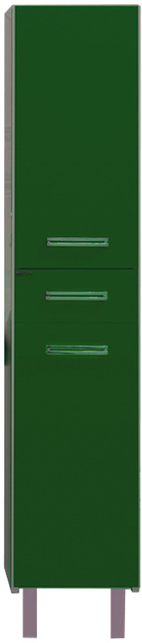 Шкаф-пенал Misty Джулия 36 35,5х165 см, с бельевой корзиной и ящиком, правый, зеленый - фото 1 - id-p112344710