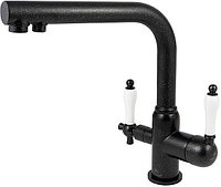 Смеситель для кухни Kaiser Vincent 31144-2 под фильтр для питьевой воды, черный мрамор