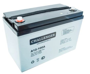 Стационарная свинцово кислотная AGM батарея Challenger A12-100A 12V 100Ah - фото 1 - id-p112365042
