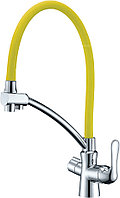 Смеситель для кухни LEMARK Comfort LM3070C-Yellow с гибким изливом, с подключением к фильтру питьевой воды,