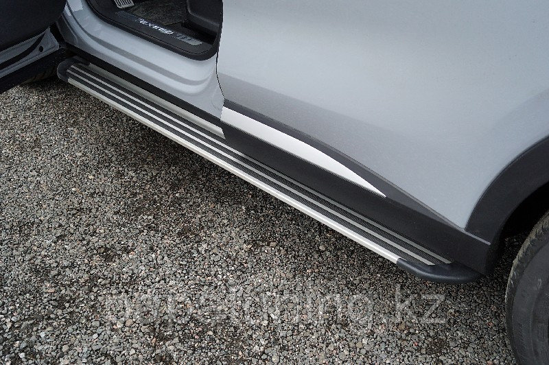 Пороги алюминиевые Slim Line Silver 1820 мм ТСС для Exeed RX 2.0L 4WD 2023