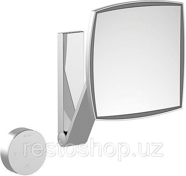 Зеркало косметическое Keuco iLook_move 17613019002 с подсветкой и увеличением, квадратное, хром - фото 1 - id-p112319800