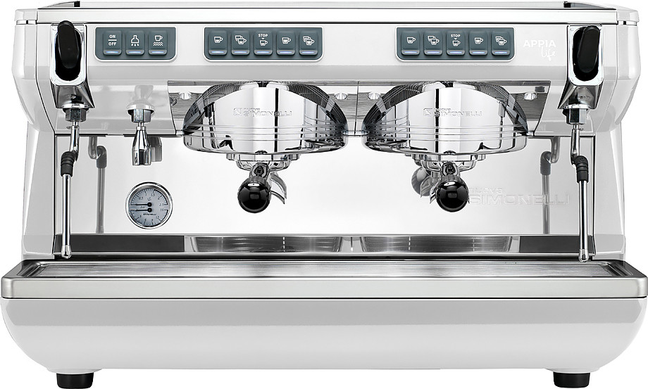 Кофемашина Nuova Simonelli Appia Life 2Gr V белая, высокие группы, экономайзер, автомат