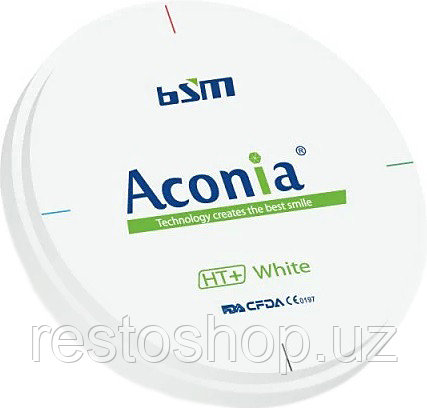 Диск диоксида циркония Chengdu Besmile Biotechnology Aconia, белый HT, 98x14 - фото 1 - id-p112347756