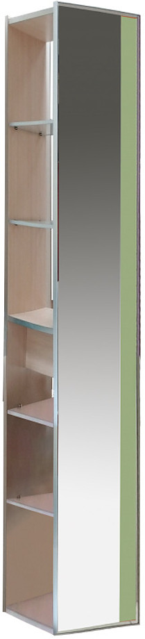 Шкаф-пенал зеркальный Misty Джулия 30 30х165 см, салатовый - фото 1 - id-p112307845