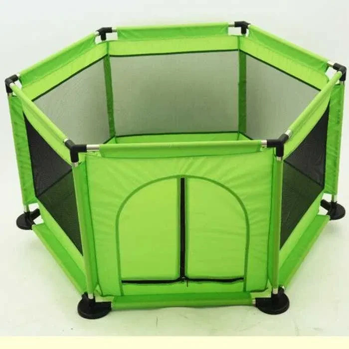Манеж игровой (каркасный, шестиугольник, зеленый) - фото 1 - id-p112365710