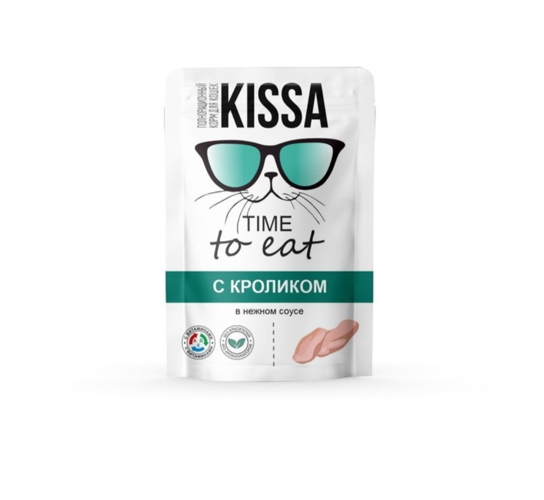 Kissa Влажный корм для кошек, кролик