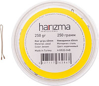 Невидимки для волос Harizma h10533-04B, прямые коричневые, 40 мм, 250 г