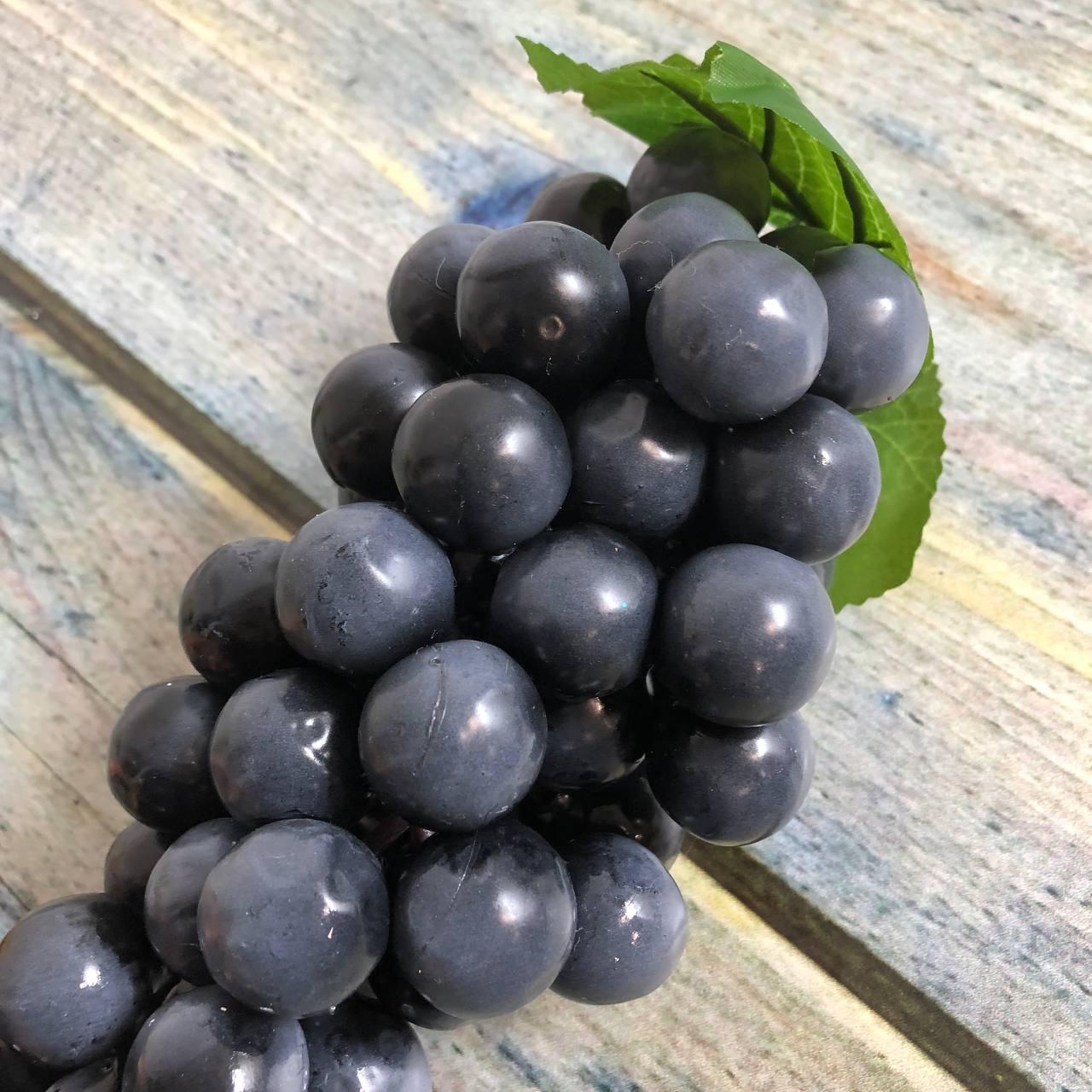 Искусственный виноград черный, 20см - фото 2 - id-p112365961