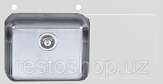 Кухонная мойка Imenza Adventure 1B 1D (100x53) белая, левая - фото 1 - id-p112318839