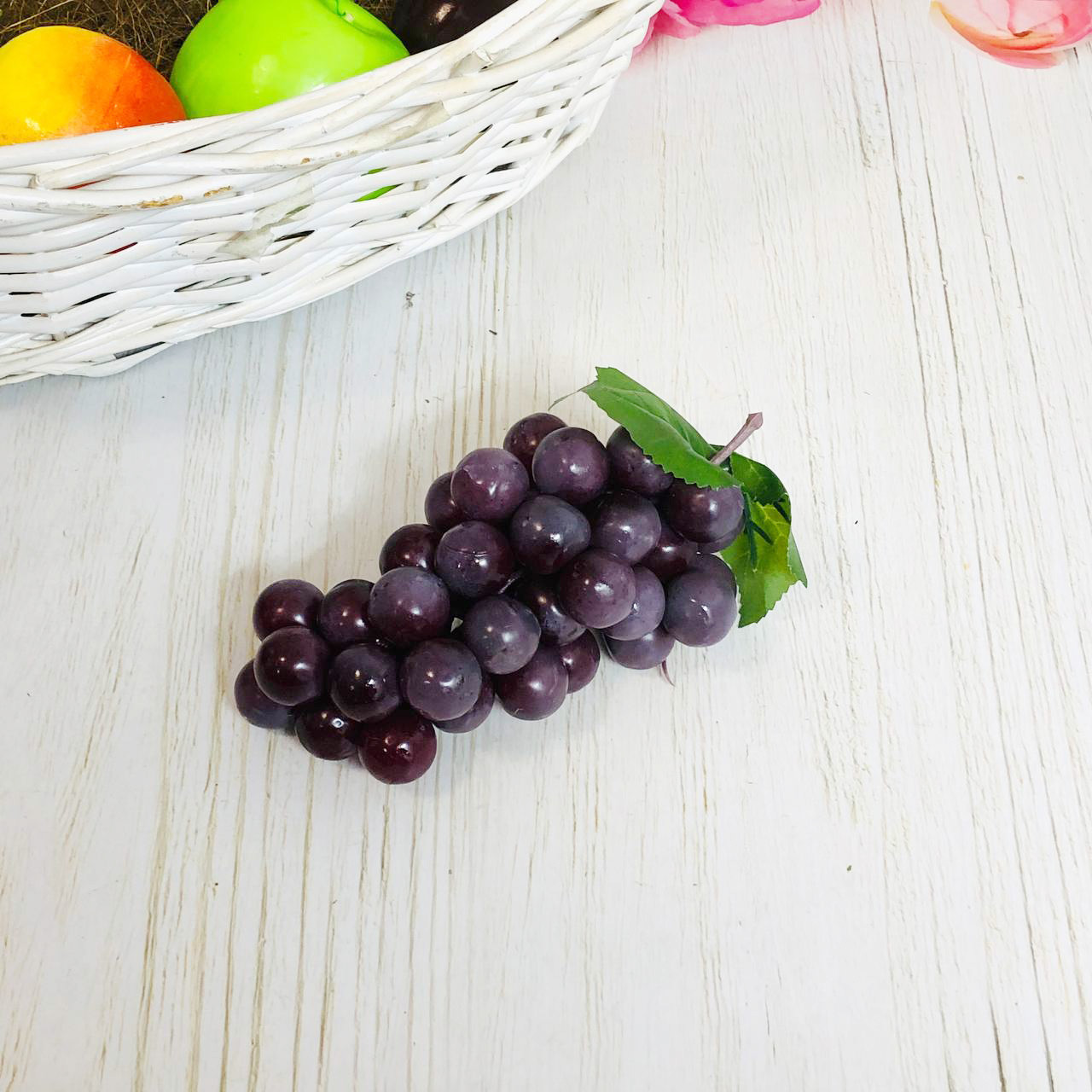 Искусственный виноград фиолетовый, 15см