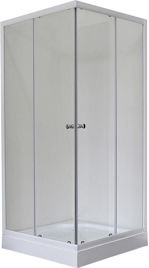 Уголок душевой Royal Bath RB HPD-T 100x100x185 см, прозрачное, белый профиль