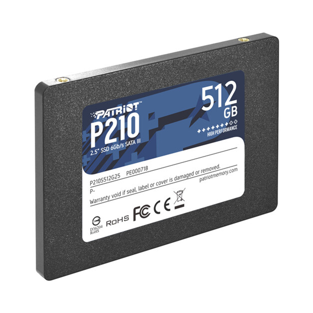 Твердотельный накопитель SSD Patriot P210 512GB SATA 2-001284 P210S512G25 - фото 2 - id-p112366173