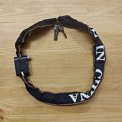 Противоугонная металлическая цепь "Xing Long" в чехле под ключ. Для велосипеда. Антикражная. Велозамок.