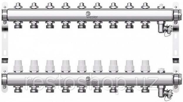 Группа коллекторная Wester W903 0-32-1900 сталь 1" ВР/ВР 9 вых 3/4" НР под евроконус - фото 1 - id-p112353855