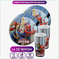 Набор одноразовой посуды "Человек-паук” Marvel (12 шт.)