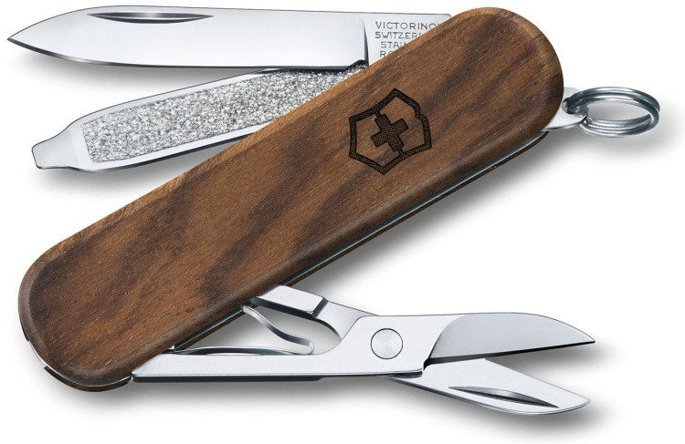 Нож Victorinox Classic SD Wood 0.6221.63 коричневый - фото 1 - id-p112367091