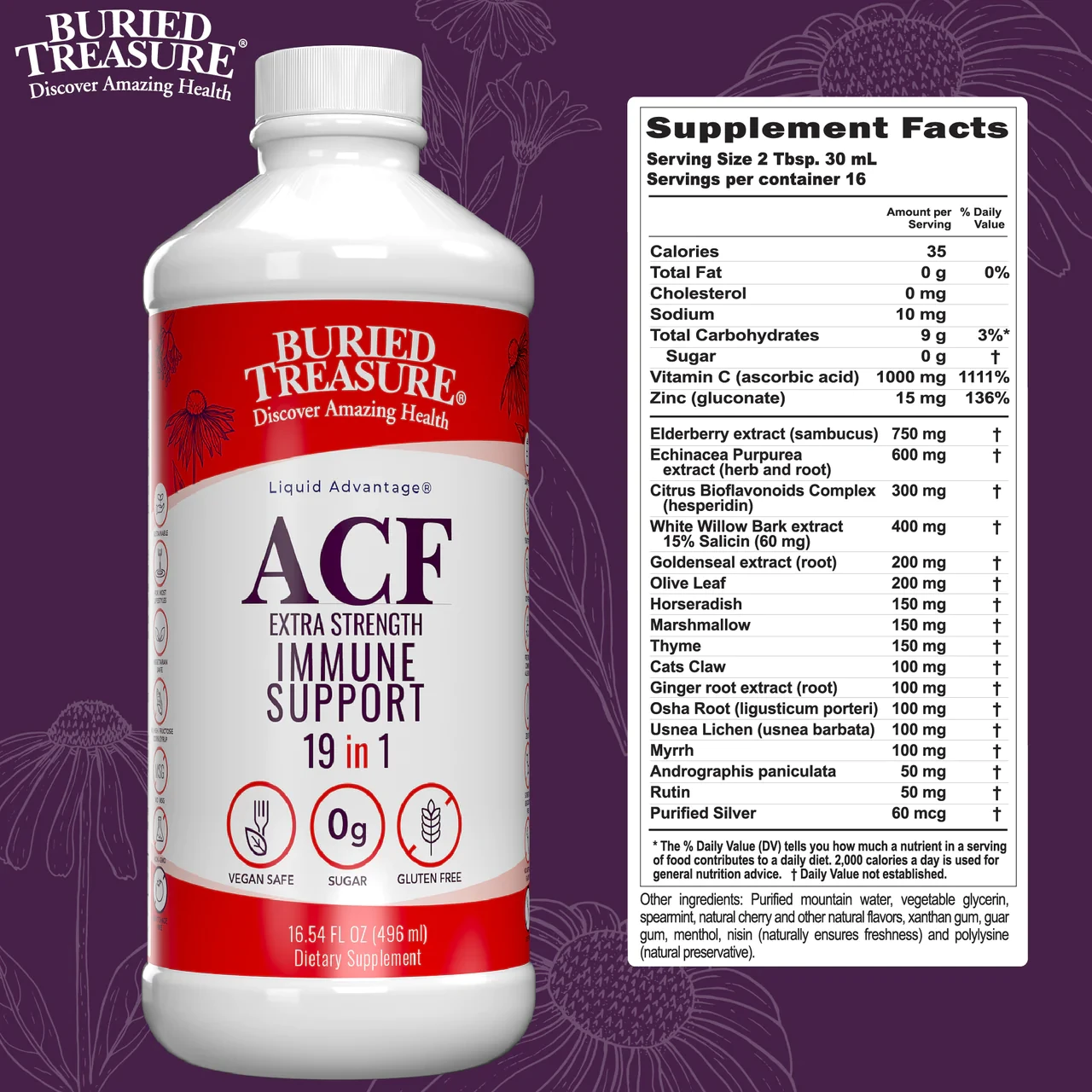 ACF Extra Strength Immune Support - Поддержка иммунитета - 496мл - фото 2 - id-p112366374