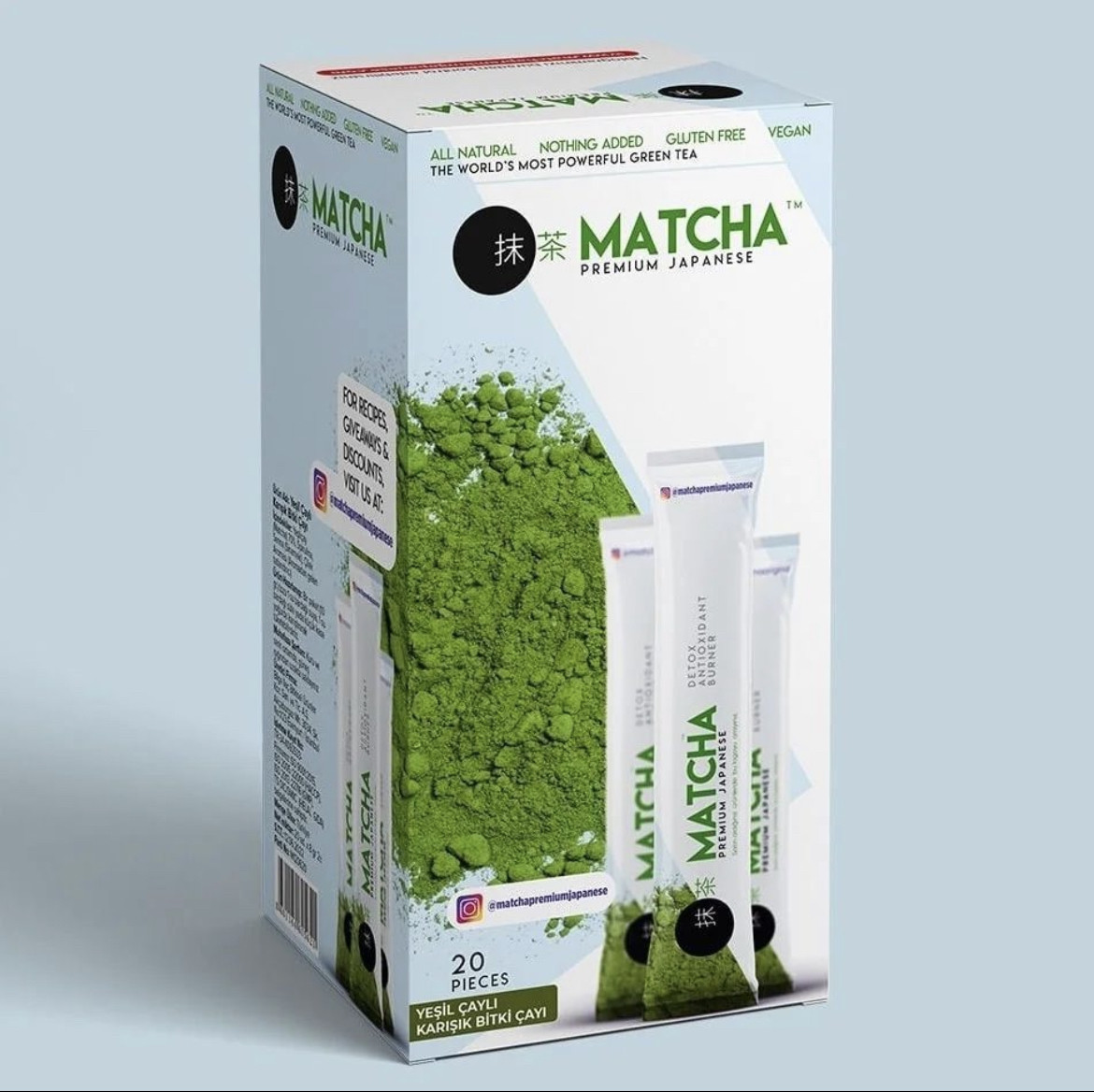 Антиоксидантный чай Detox Matcha 20 пакетиков - фото 1 - id-p112368188