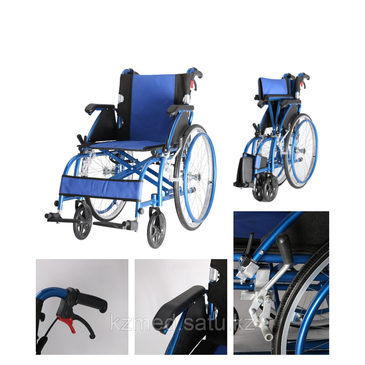 Облегченные, алюминиевые Доступная-среда.kz Кресло-коляска инвалидное "Доступная-среда.kz" DS100-3 - фото 4 - id-p112370064