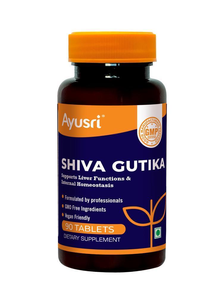 Шива Гутика для омоложения организма (Shiva Gutika AYUSRI), 90 таблеток.
