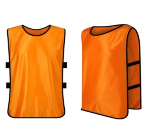 Манишка футбольная взрослая с резинкой Оранжевая - фото 1 - id-p111243732
