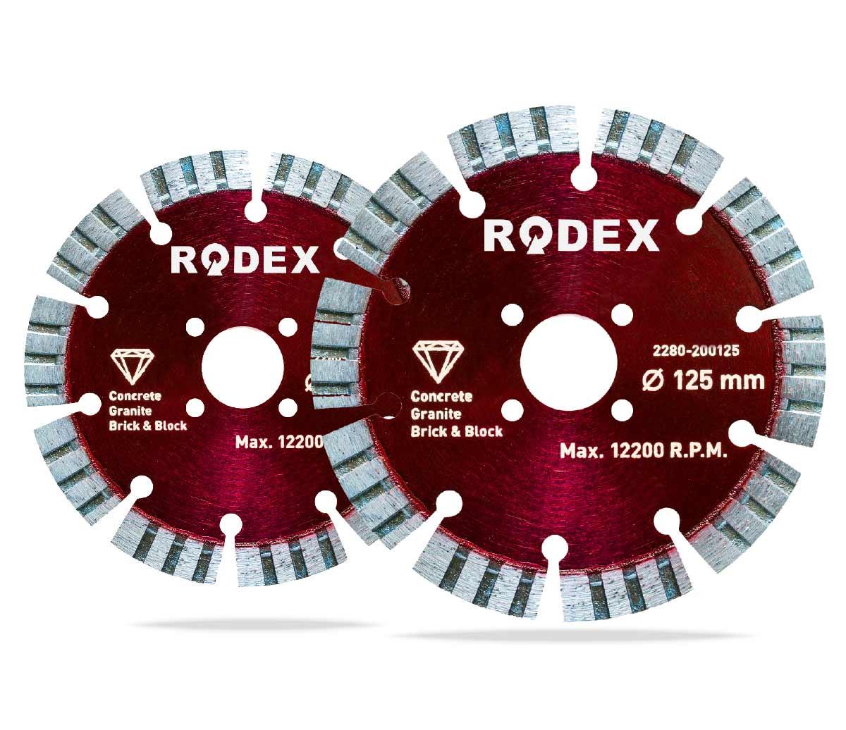 ДИСК АЛМАЗНЫЙ, СЕГМЕНТНЫЙ, 115 Х 2,4 Х 22,2 ММ, RODEX, RRF125