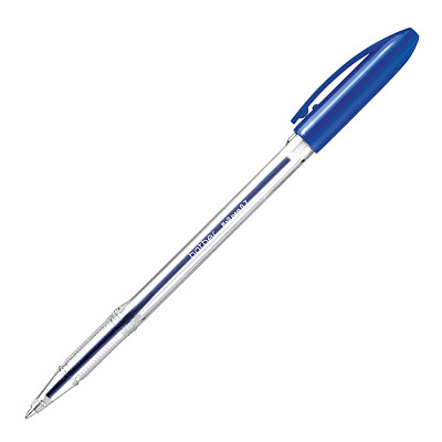 Ручка шариковая "Hatber Bit", 0,7мм, синяя, прозрачный корпус