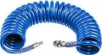 Воздушный спиральный шланг ЗУБР с фитингами рапид 6х8 мм серия «ПРОФЕССИОНАЛ»