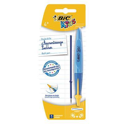 Ручка шариковая "Bic Kids Twist", 1мм, синяя, корпус ассорти, обучающая, 1шт в блистере - фото 1 - id-p112372395