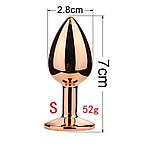 Анальная пробка золотая S, фото 2